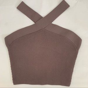 NWT - Aritzia Sculpt Knit Criss Cross Cropped Tank